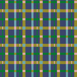 Algodón estampado FERNAND Azul / Verde